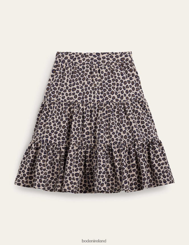 Leopard Clothing Three Tiered Midi Skirt Boden Girls L466L62722