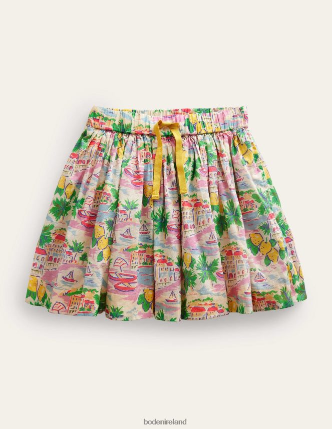 Multi Scene Print Clothing Twirly Skirt Boden Girls L466L62755