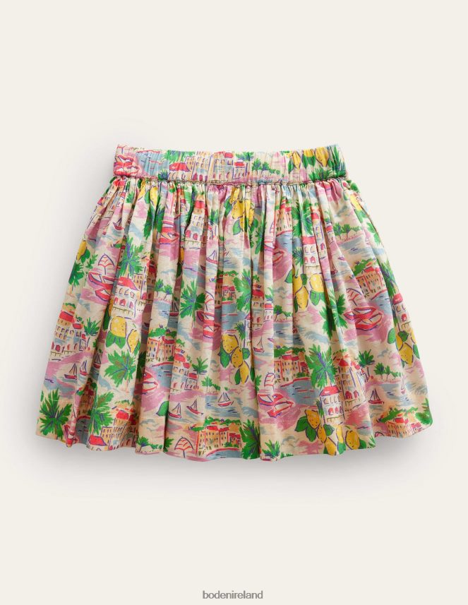 Multi Scene Print Clothing Twirly Skirt Boden Girls L466L62755