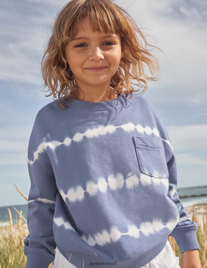 Blue/Ivory Clothing Tie Dye Sweatshirt Boden Girls L466L63155