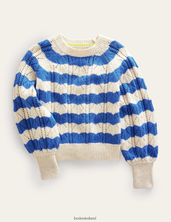 Blue Stripe Clothing Relaxed Textured Jumper Boden Girls L466L63174
