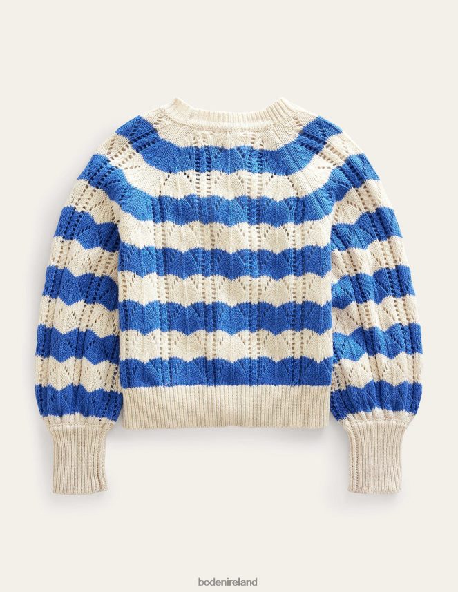 Blue Stripe Clothing Relaxed Textured Jumper Boden Girls L466L63174