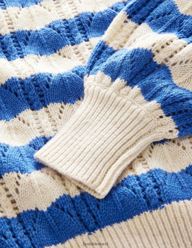Blue Stripe Clothing Relaxed Textured Jumper Boden Girls L466L63174