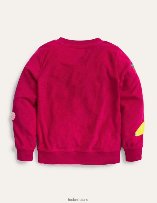 Candy Cane Pink Clothing Towelling Logo Sweat Boden Girls L466L63005