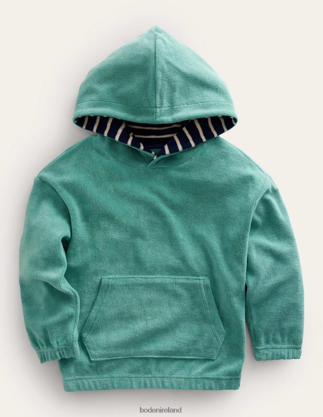 Cove Blue Clothing Towelling Hoodie Boden Girls L466L63187