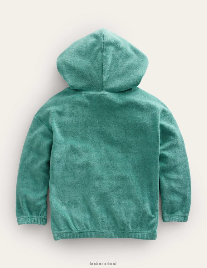 Cove Blue Clothing Towelling Hoodie Boden Girls L466L63187