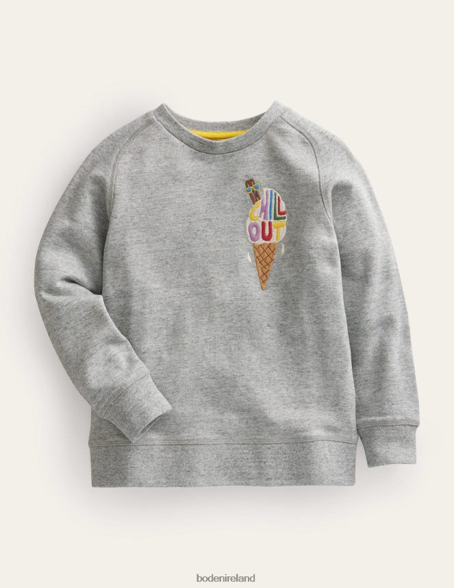 Grey Ice Cream Clothing Graphic Sweatshirt Boden Girls L466L62968