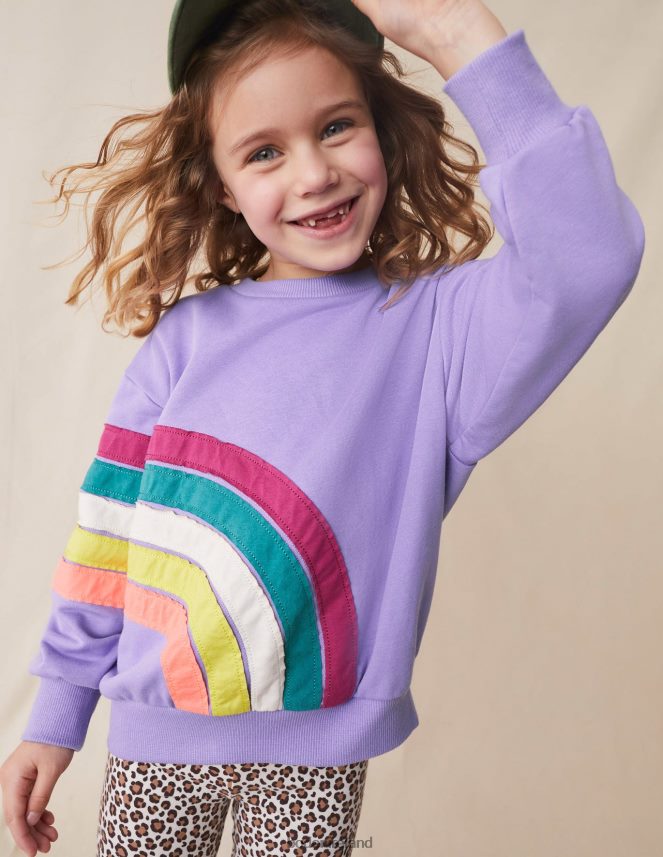 Lavender Clothing Rainbow Applique Sweatshirt Boden Girls L466L63269