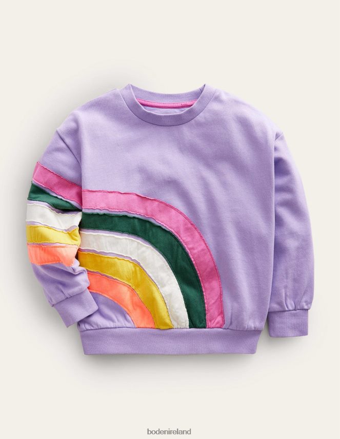 Lavender Clothing Rainbow Applique Sweatshirt Boden Girls L466L63269