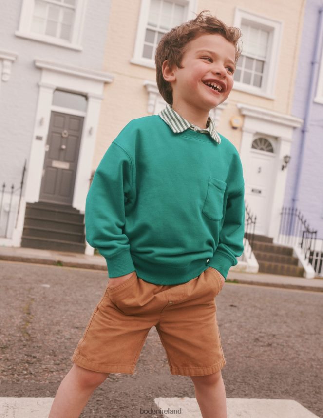 Meadow Green Clothing Garment Dye Sweatshirt Boden Girls L466L6807