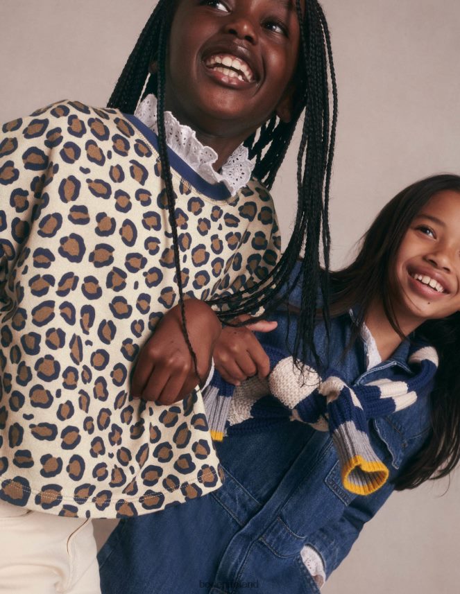 Nut Brown Leopard Clothing Relaxed Sweatshirt Boden Girls L466L63140