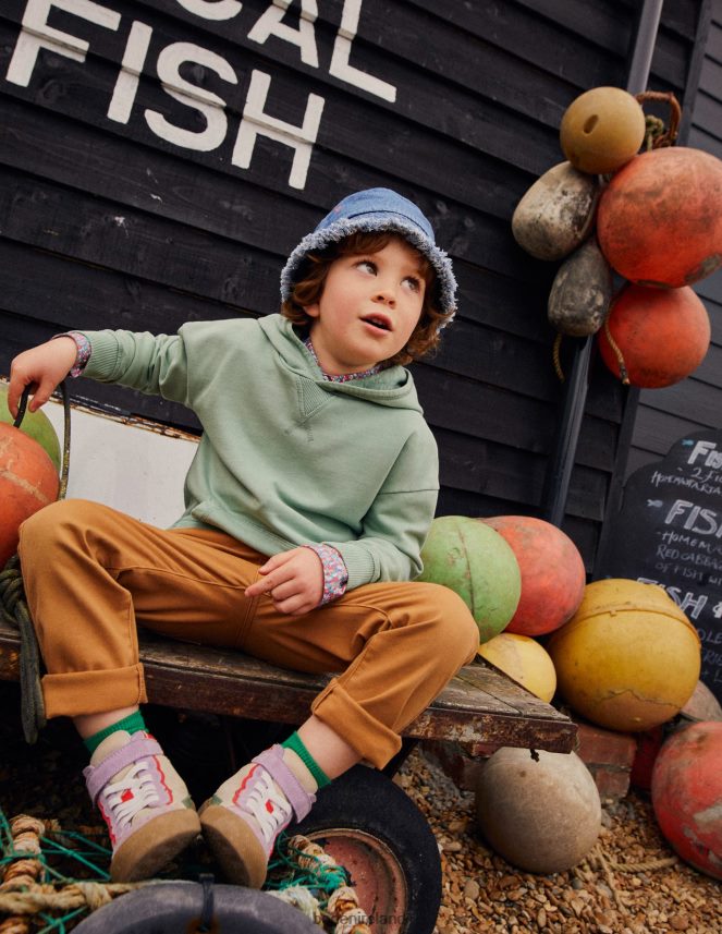 Opal Green Clothing Garment Dye Hoodie Boden Girls L466L6805