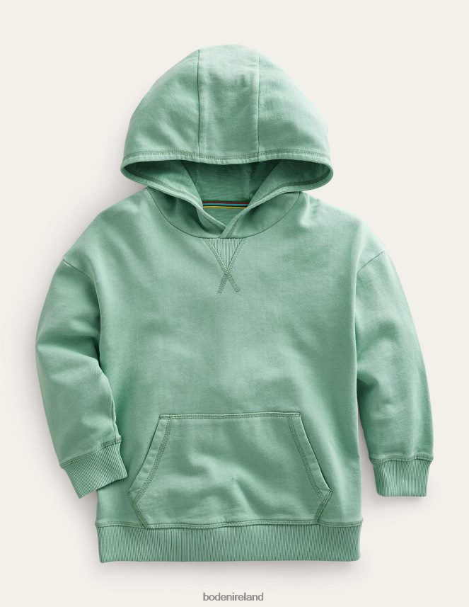 Opal Green Clothing Garment Dye Hoodie Boden Girls L466L6805