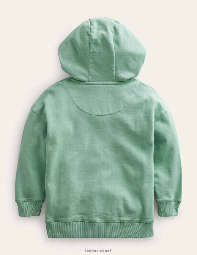 Opal Green Clothing Garment Dye Hoodie Boden Girls L466L6805