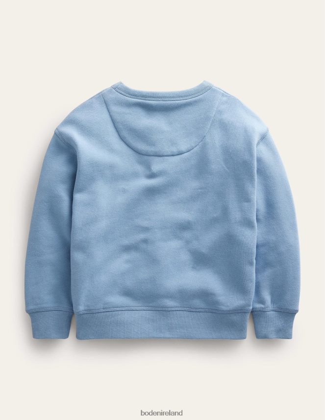 Pebble Blue Clothing Logo Sweatshirt Boden Girls L466L62979