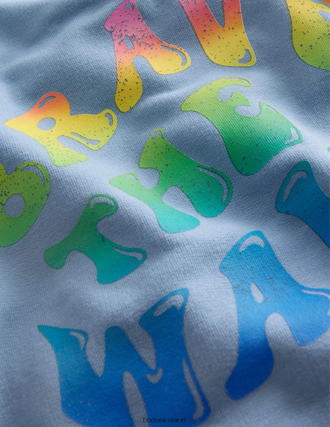 Pebble Blue Clothing Logo Sweatshirt Boden Girls L466L62979