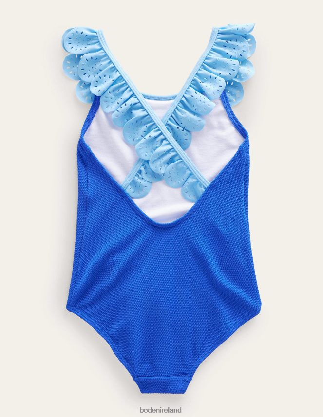 Cobalt Clothing Broderie Frill Swimsuit Boden Girls L466L63237