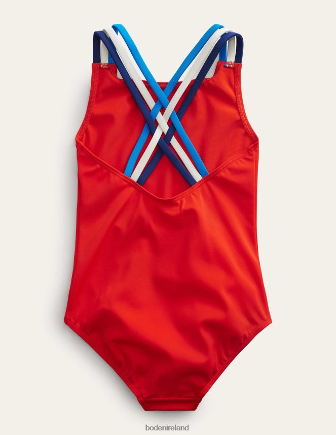 Fire Clothing Rainbow Cross-Back Swimsuit Boden Girls L466L62920