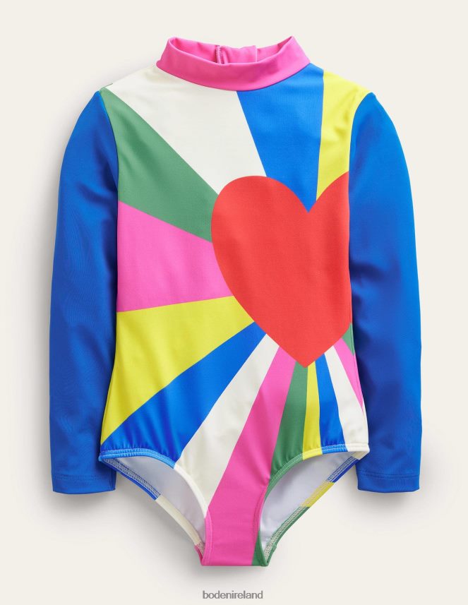 Multi Clothing Printed Long Sleeve Swimsuit Boden Girls L466L63295