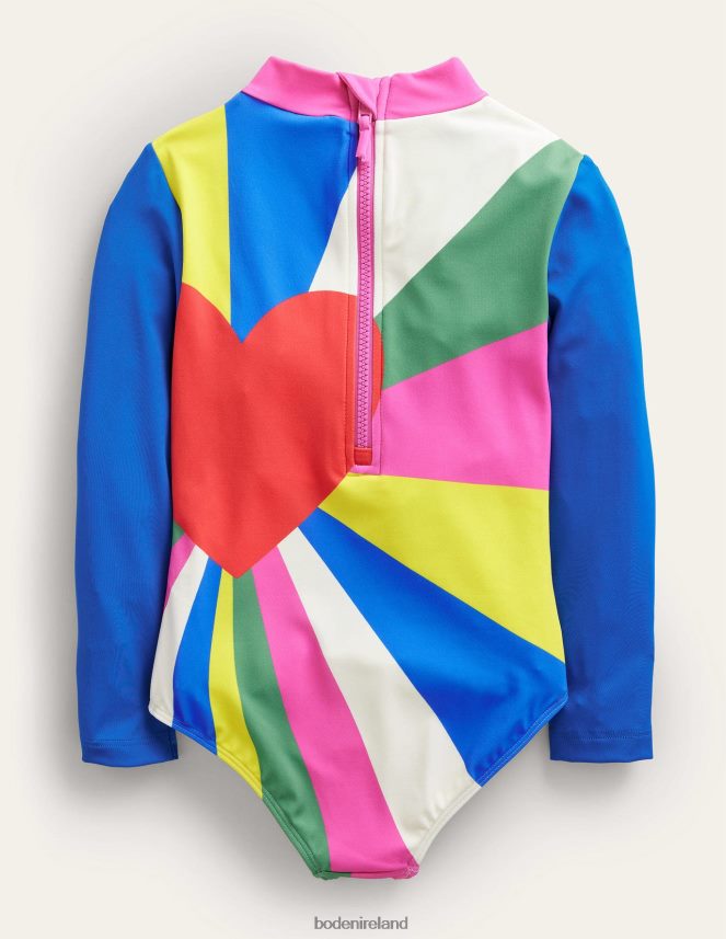 Multi Clothing Printed Long Sleeve Swimsuit Boden Girls L466L63295