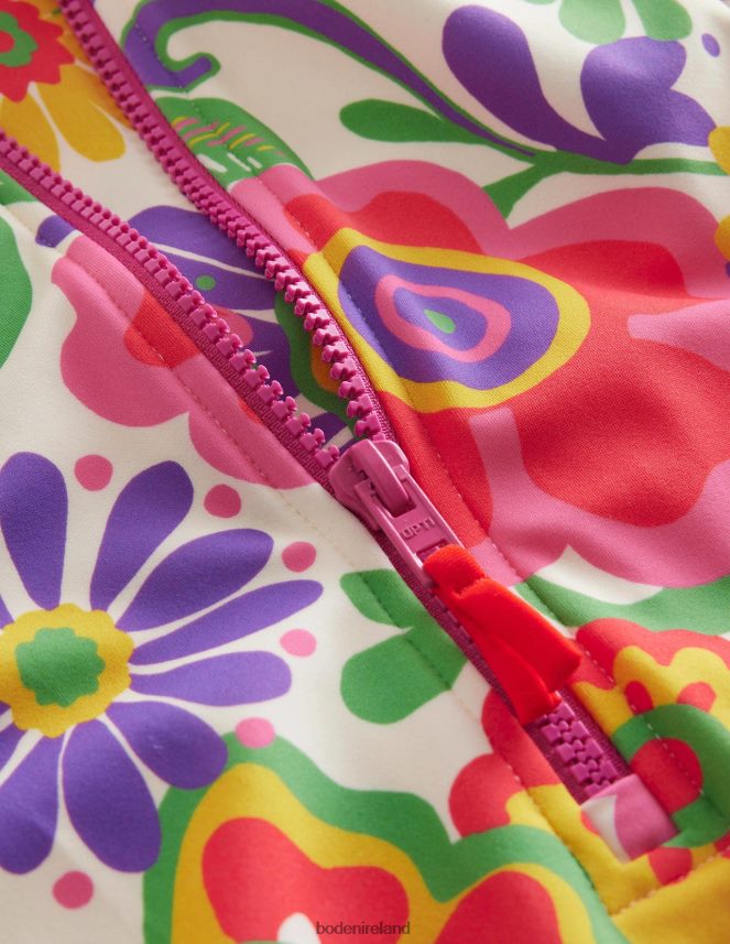 Multi Rainbow Clouds Clothing Long-sleeved Swimsuit Boden Girls L466L62783