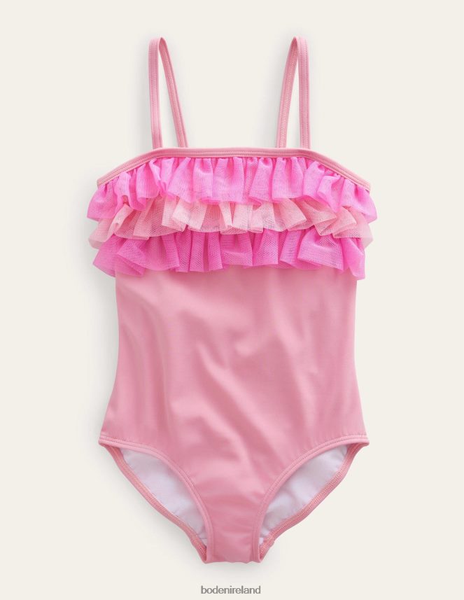 Neon Pink Clothing Tulle Frill Swimsuit Boden Girls L466L62904