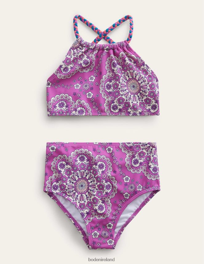 Radiant Orchid Dizzy Daisy Clothing Loop Back Bikini Boden Girls L466L62756