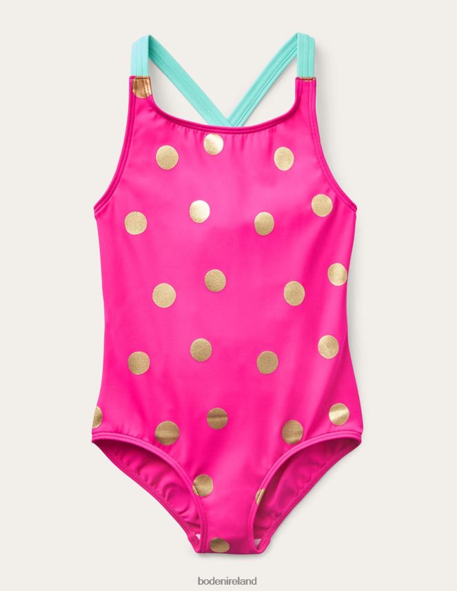 Rainbow Multi Clothing Cross-back Printed Swimsuit Boden Girls L466L6753