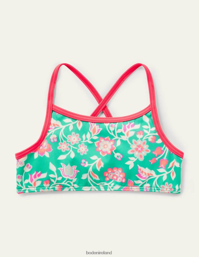 Tropical Green Paisley Clothing Patterned Bikini Top Boden Girls L466L63123