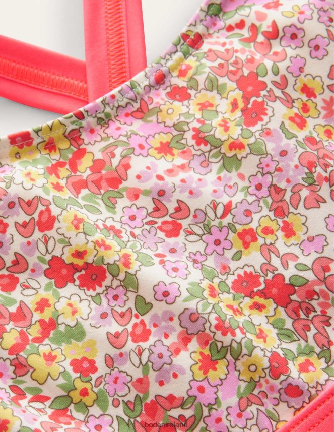 Vanilla Pod Spring Time Floral Clothing Cross Back Bikini top Boden Girls L466L63184