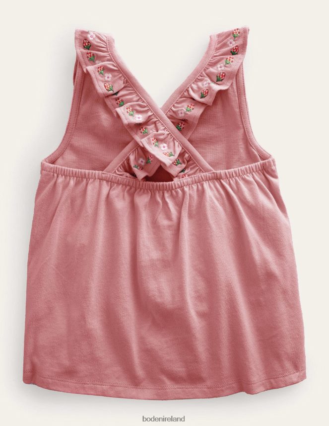 Almond Pink Clothing Cross-back Vest Boden Girls L466L6767