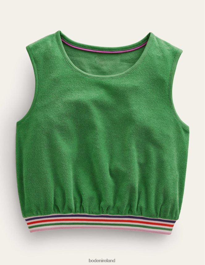 Aloe Green Clothing Towelling Vest Boden Girls L466L63009