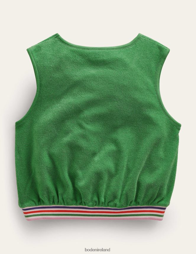 Aloe Green Clothing Towelling Vest Boden Girls L466L63009