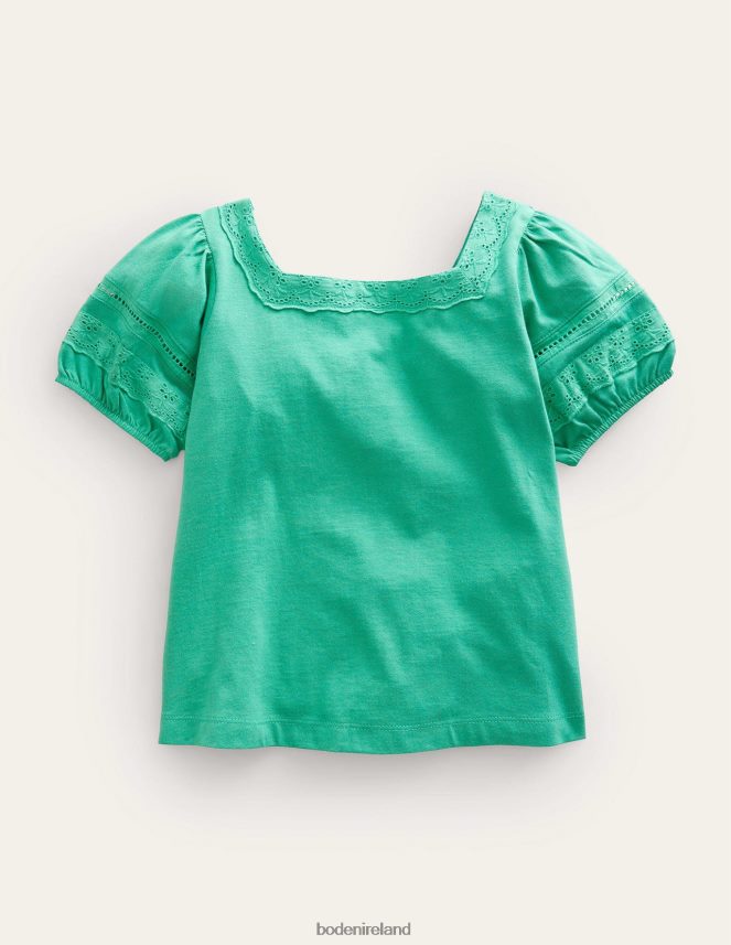 Asparagus Green Clothing Square Neck Swing Top Boden Girls L466L62986