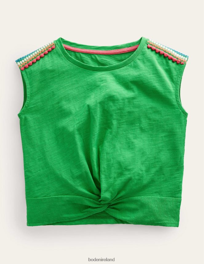 Bright Green Clothing Gathered Front Tee Boden Girls L466L63216