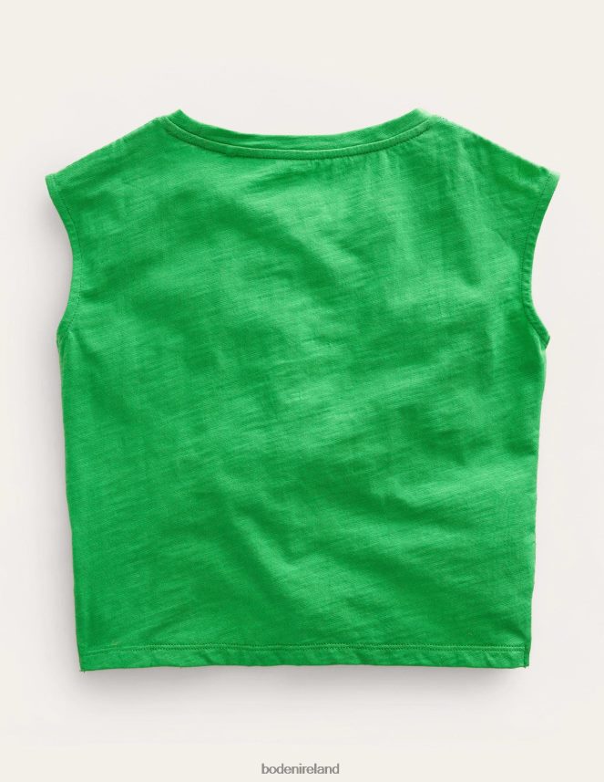 Bright Green Clothing Gathered Front Tee Boden Girls L466L63216