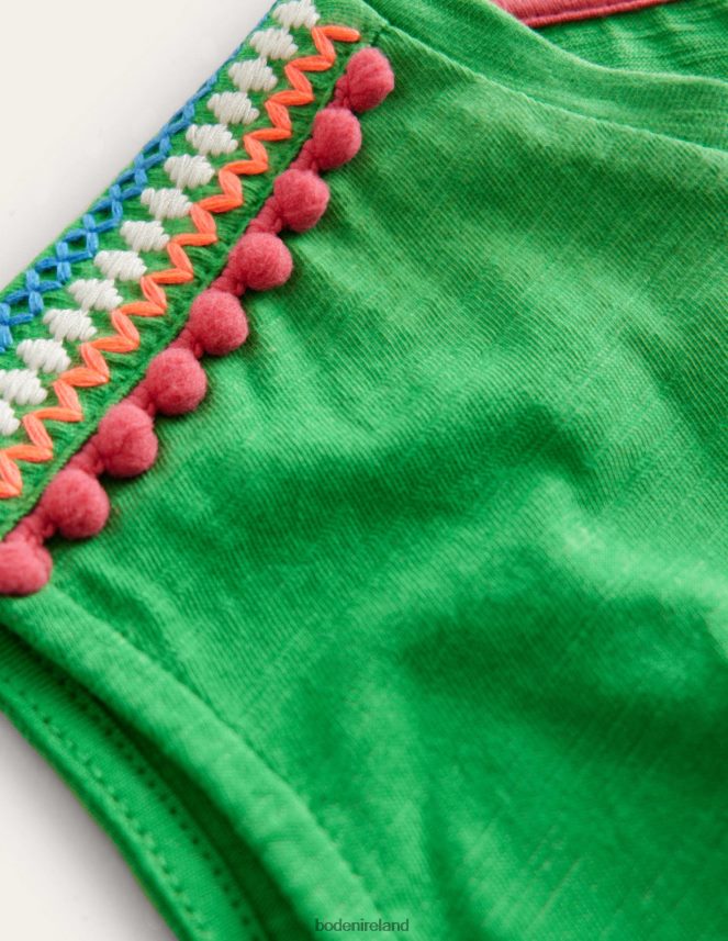 Bright Green Clothing Gathered Front Tee Boden Girls L466L63216