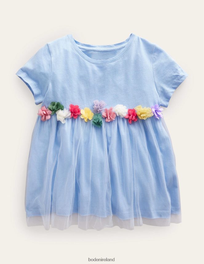 Brunnera Blue Clothing Tulle Flutter Applique T-shirt Boden Girls L466L62879