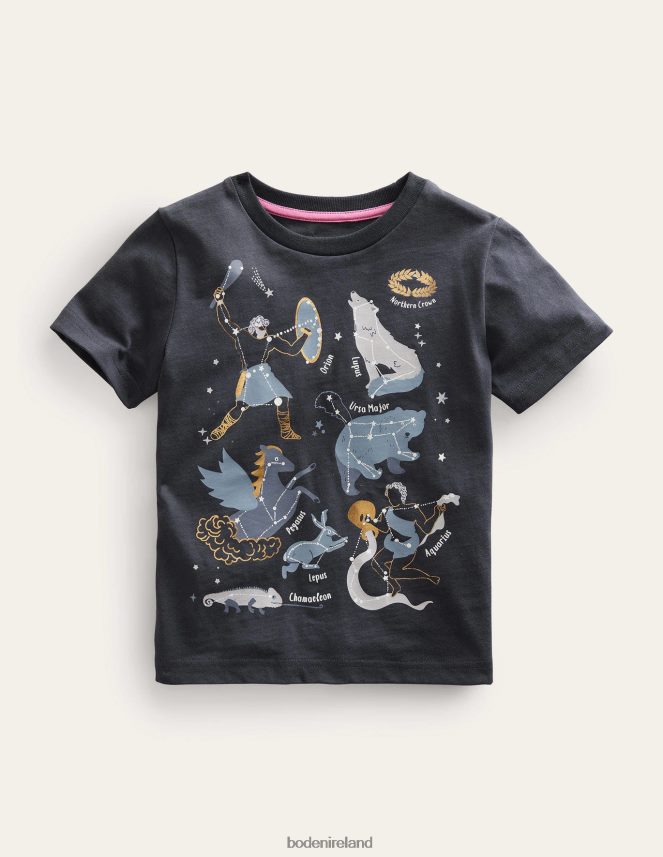 Charcoal Astrology Clothing Astrology Printed T-shirt Boden Girls L466L63190