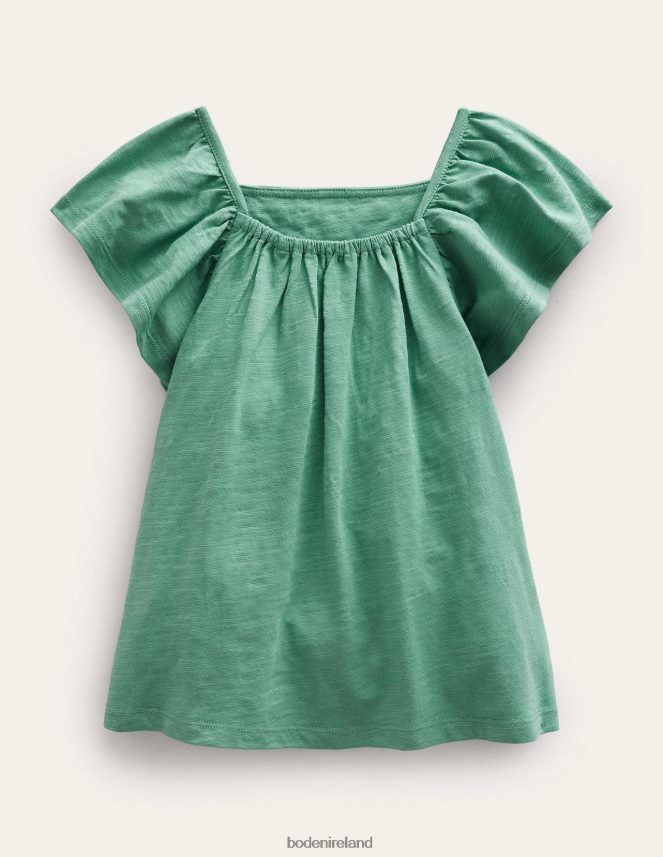 Csarite Green Clothing Embroidered Jersey Top Boden Girls L466L63019