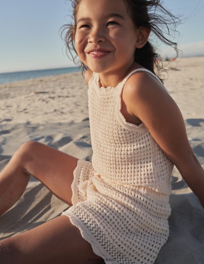 Dorset Cream Clothing Mock Crochet Top Boden Girls L466L63085