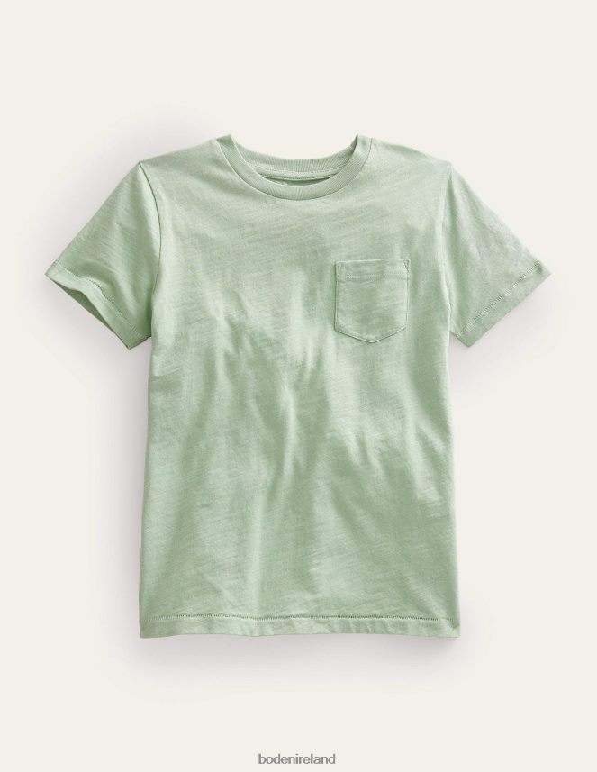 Eau De Nil Green Clothing Washed Slub T-shirt Boden Girls L466L63139