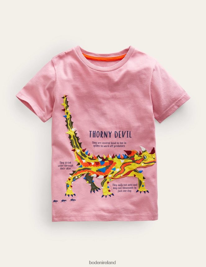 Formica Pink Thorny Devil Clothing Animal Facts T-shirt Boden Girls L466L63196
