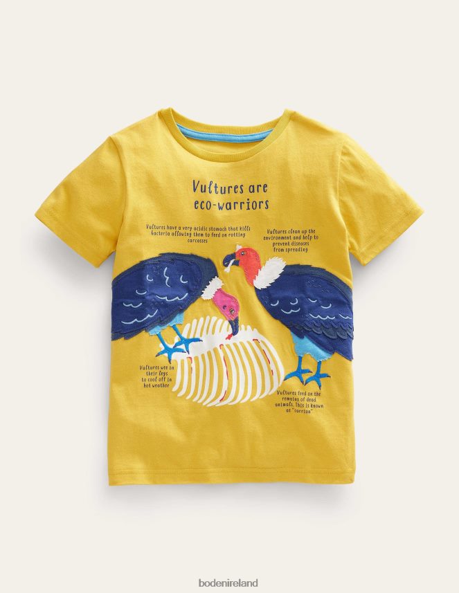 Gooseberry Vultures Clothing Animal Facts T-shirt Boden Girls L466L63038