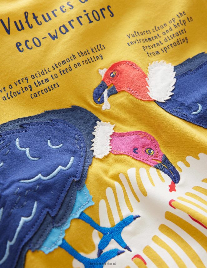 Gooseberry Vultures Clothing Animal Facts T-shirt Boden Girls L466L63038