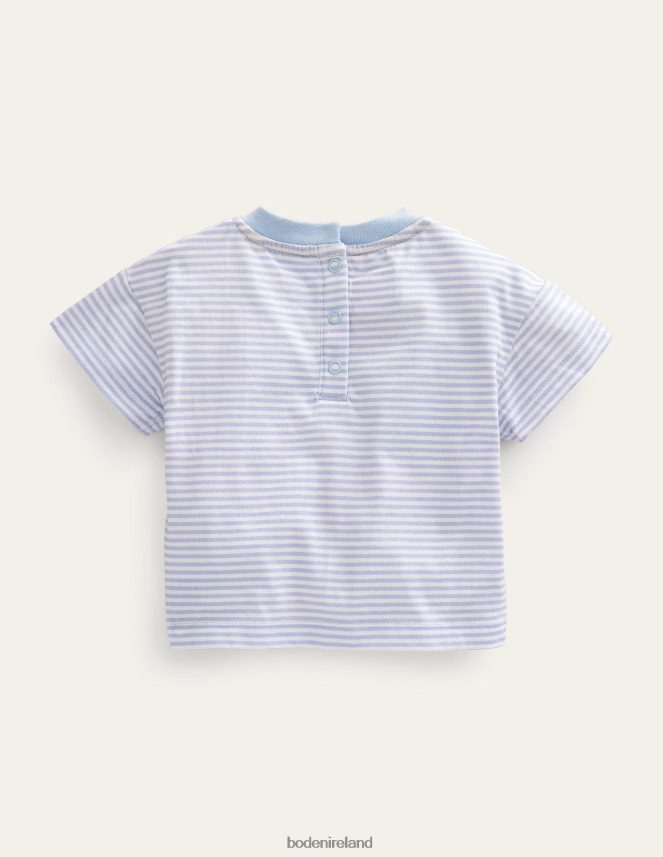 Ivory/Blue World Clothing Relaxed T-shirt Boden Girls L466L63102