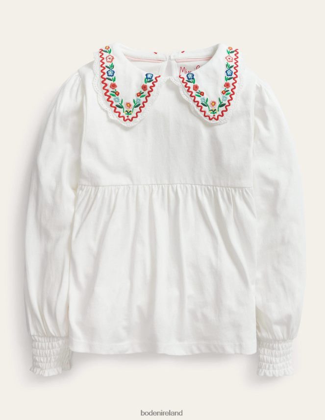 Ivory Clothing Collared Jersey Top Boden Girls L466L63276