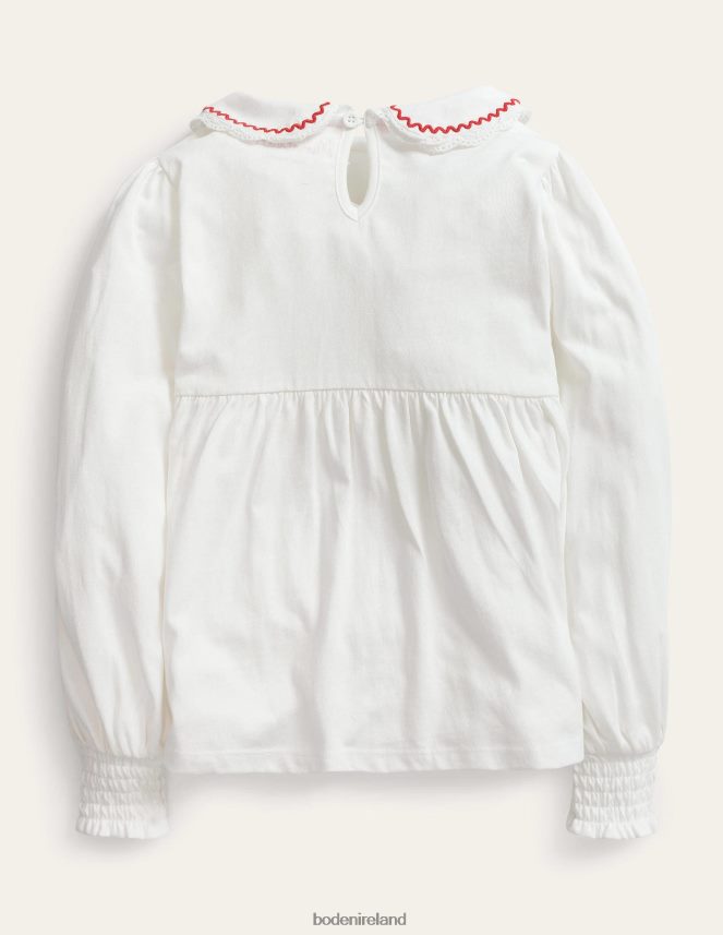 Ivory Clothing Collared Jersey Top Boden Girls L466L63276