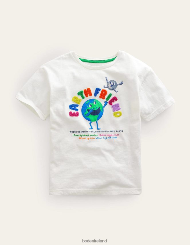 Ivory Earth Clothing Earth T-shirt Boden Girls L466L63039