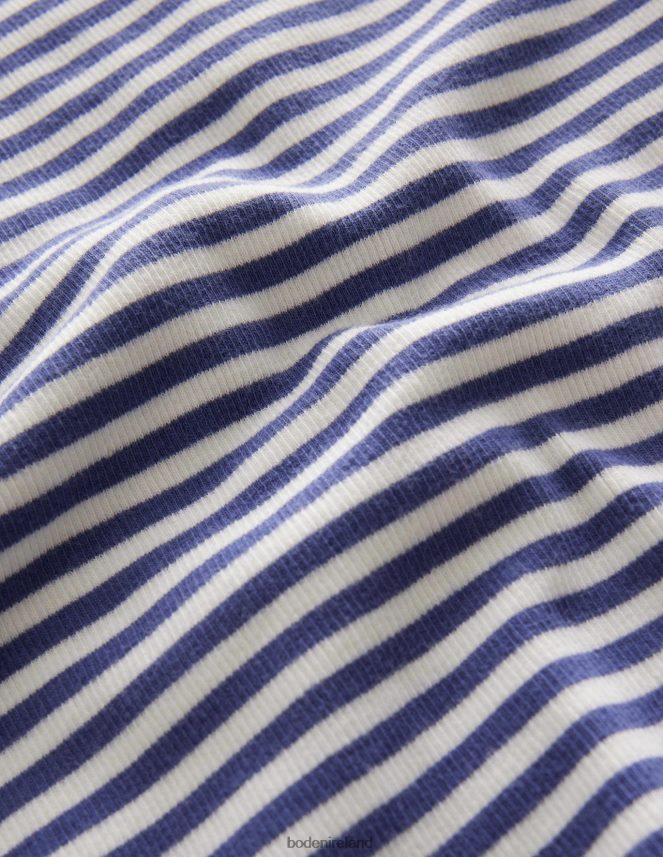 Ivory/Starboard Blue Clothing Jersey Vest Boden Girls L466L63142